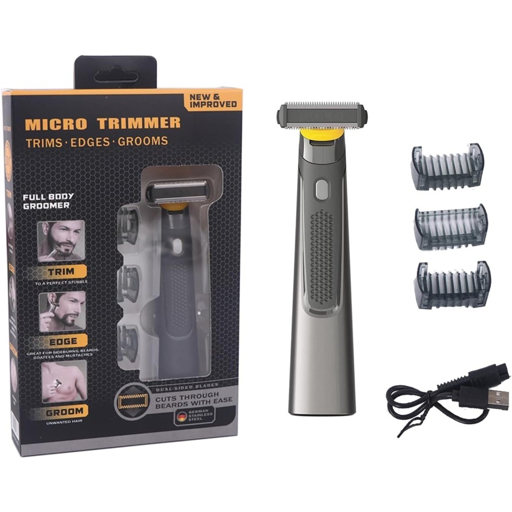 Men'S Grooming Blade - Rasoio Elettrico Portatile per Uomo, Kit