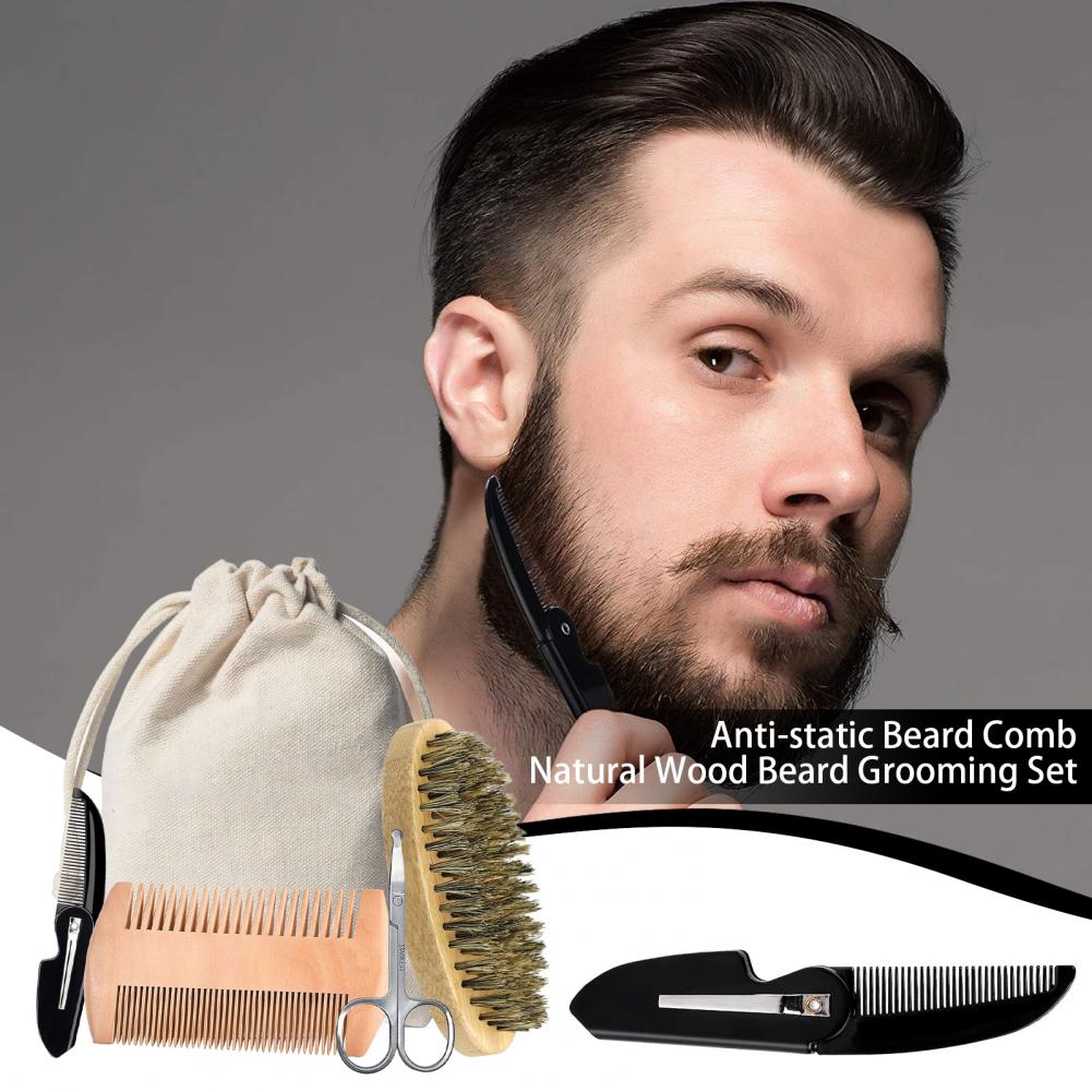 Mens Grooming Kit Bag - 3/5 pezzi kit per toelettatura barba