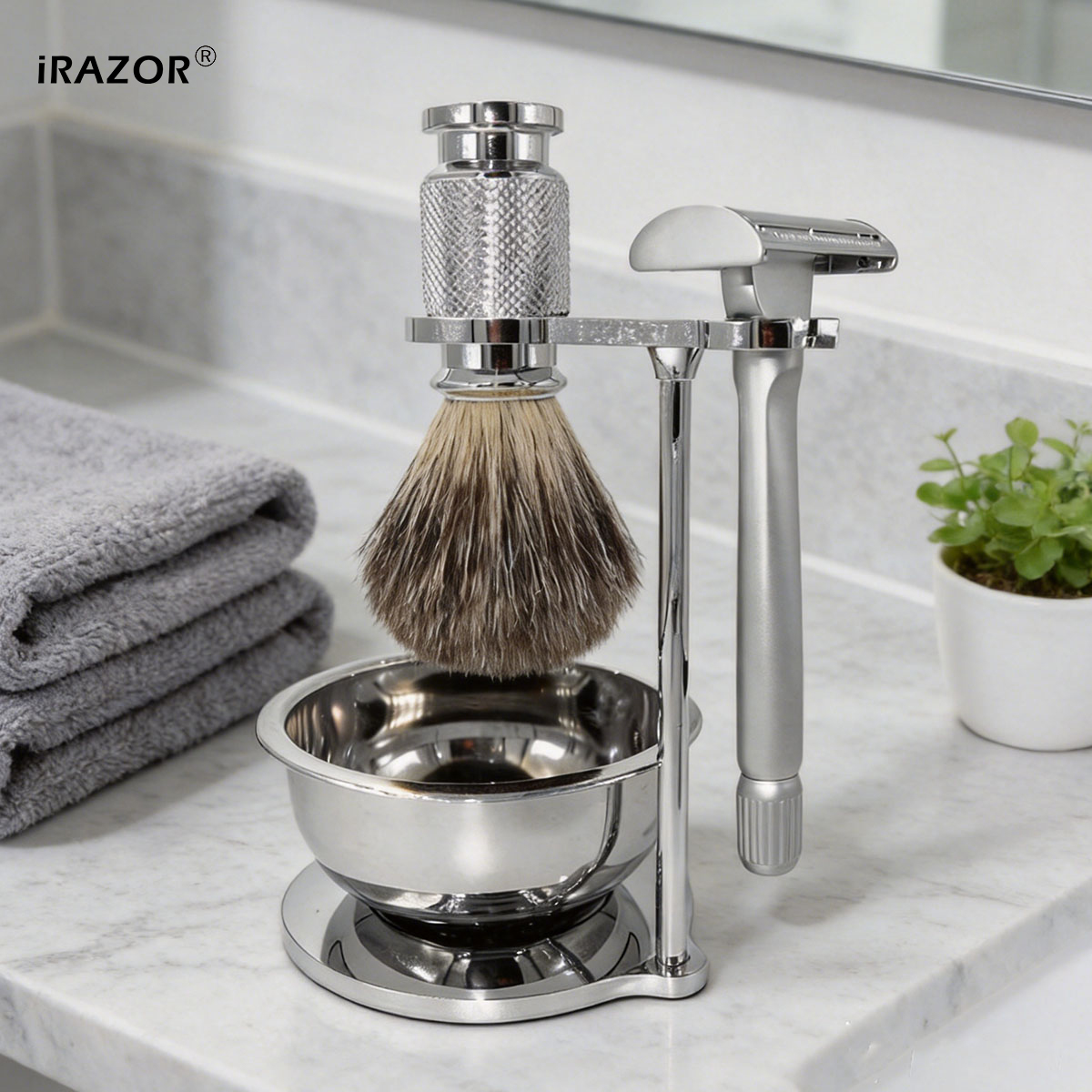 Men'S Grooming Blade - Kit Rasoio di Sicurezza a Doppio