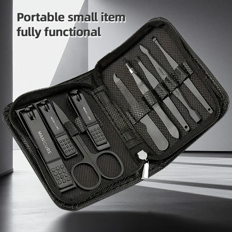 Men'S Grooming Tool - Set Manicure e Pedicure 9 in