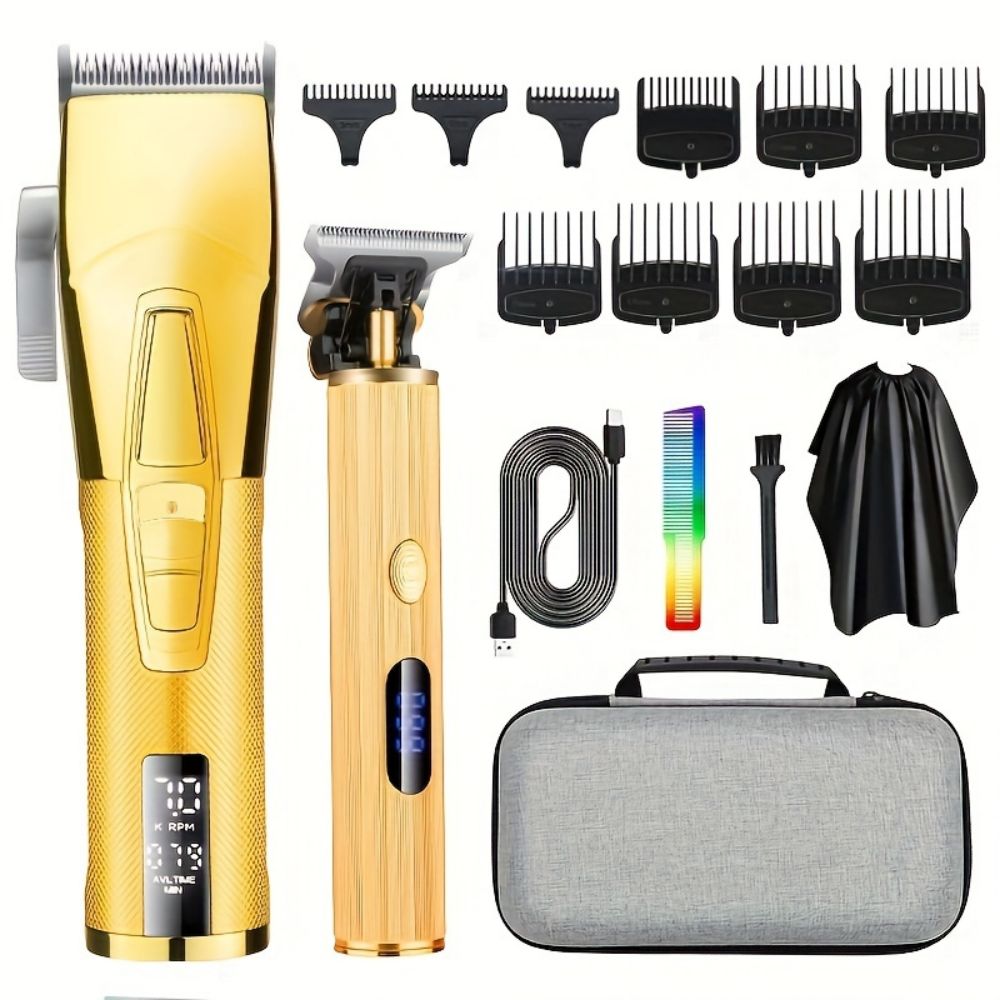 Mens Grooming Kit Bag - Tagliacapelli Professionale Senza Fili per Uomo