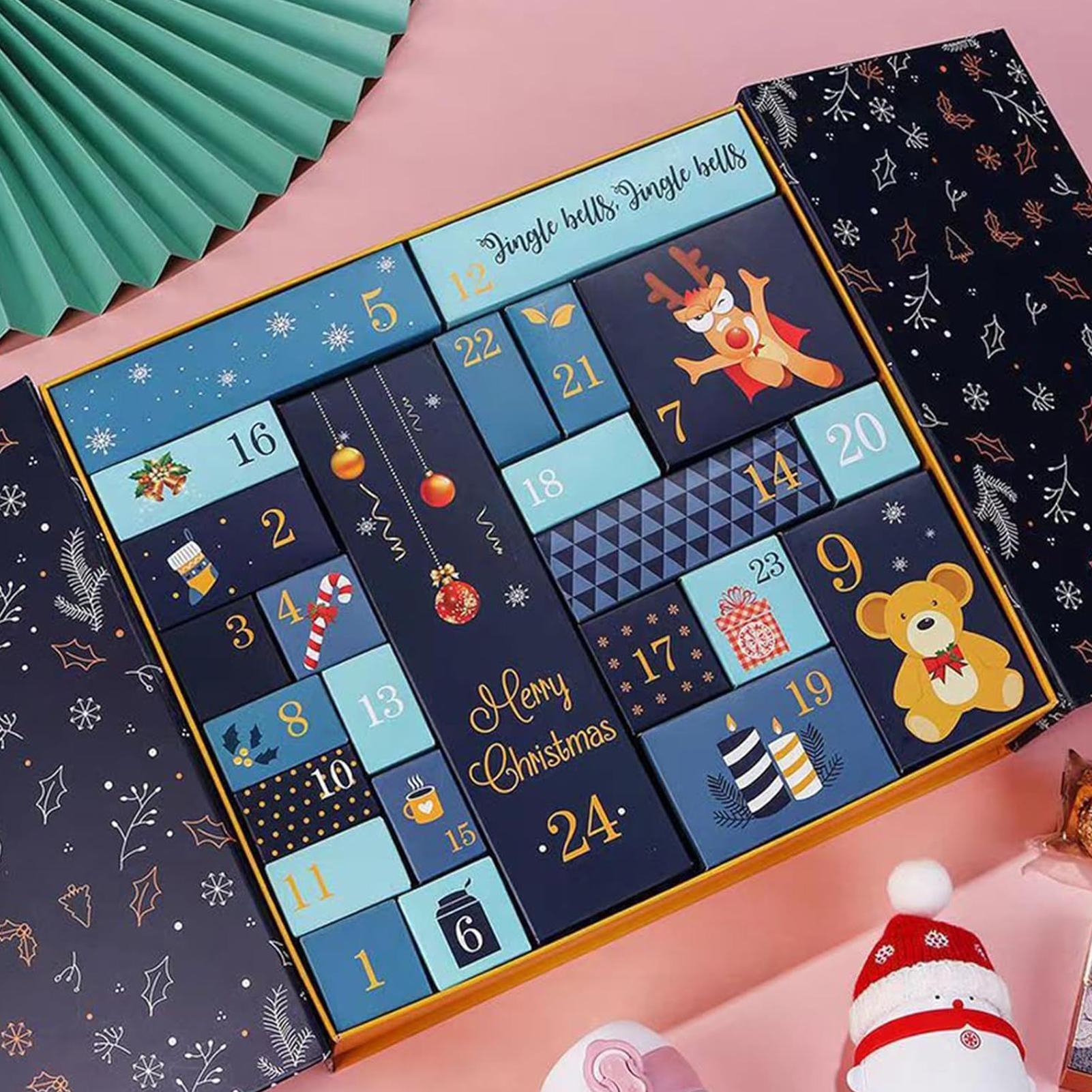 Mens Grooming Advent Calendar - Calendario dell'Avvento Vuoto Ricaricabile, 24 Giorni,