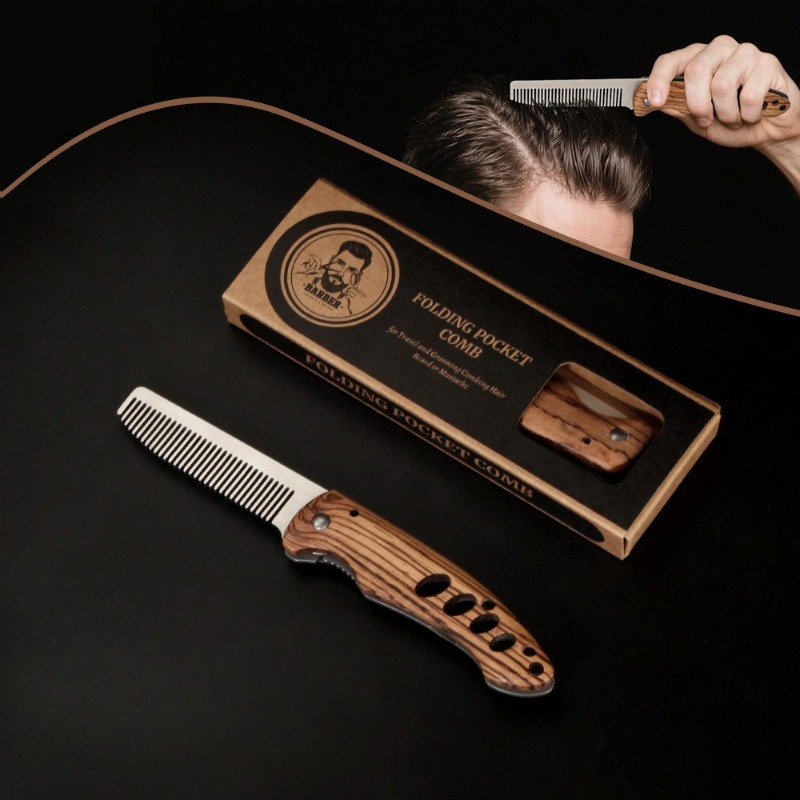 Pettine Pieghevole in Legno Ma - Mens Grooming Kit Bag recensione e prezzo